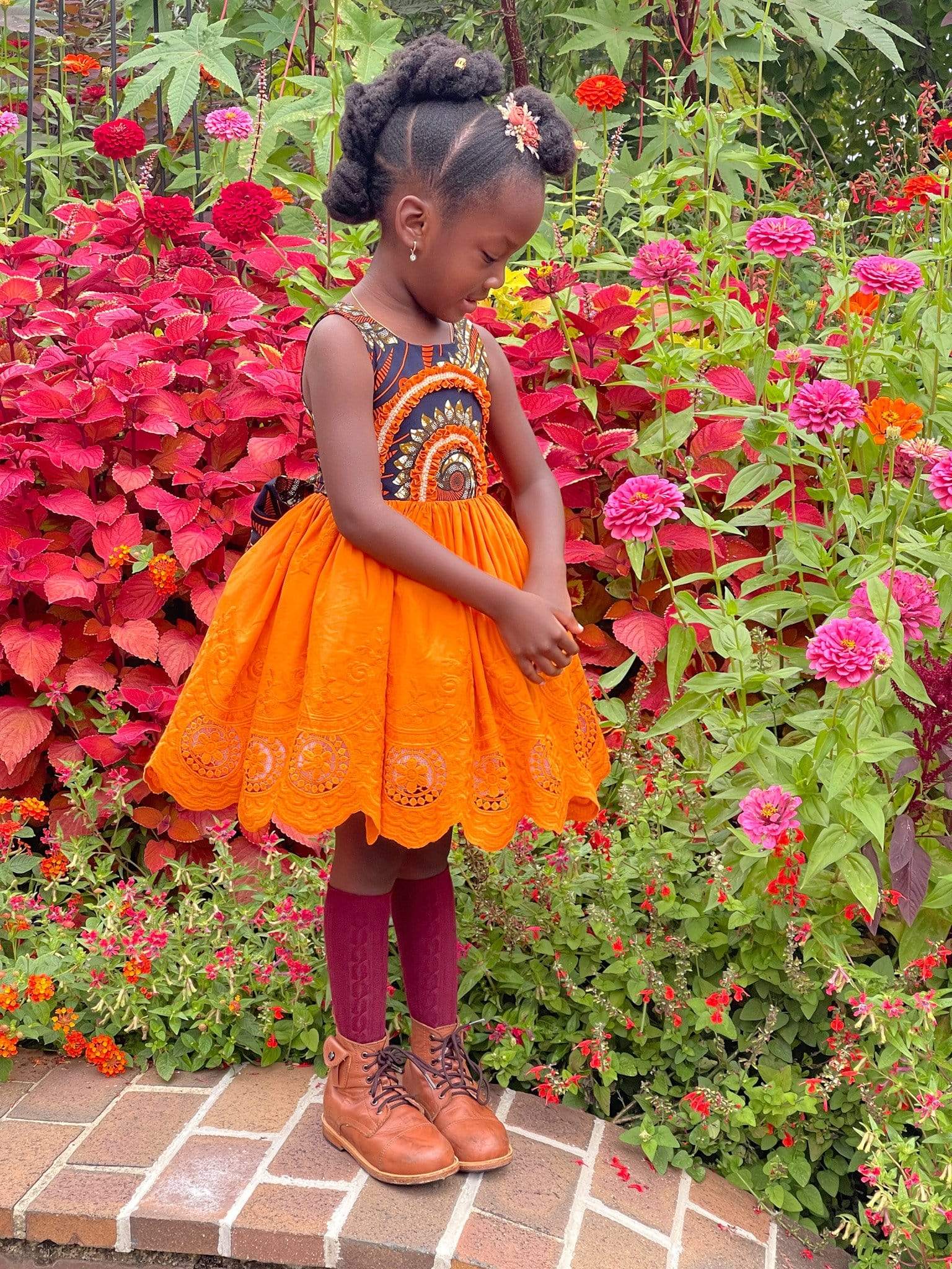 Autumn Dress - ooak | Trendy fall african print dress for girl JOD ELLI Autumn Dress - ooak | Trendy fall african print dress for girl JOD ELLI